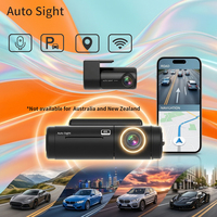 Caméra embarquée 4K avec contrôle par application Android GPS, caméras avant et arrière, vision nocturne, enregistrement 24h/24 et 7j/7, enregistreur vidéo WiFi, double objectif, capteur SONY