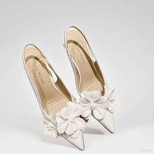 Sandalias de tacón de aguja ultra alto negras de moda para boda, estilo sexy y cómodo con punta poco profunda para verano 2025 de Ms. Shang - Product Image 2