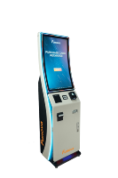 FUNOVA Kiosque Libre-Service 32 Pouces pour Vente de Cartes Sans Espèces et Distributeur de Billets, Station de Recharge de Cartes de Membre pour Parc d'Attractions FEC