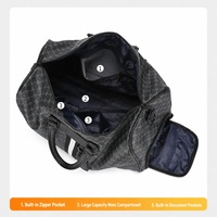 Sac de voyage en toile imprimée en gros avec bandoulière amovible, poche latérale zippée et compartiments multiples pour un style décontracté et tendance