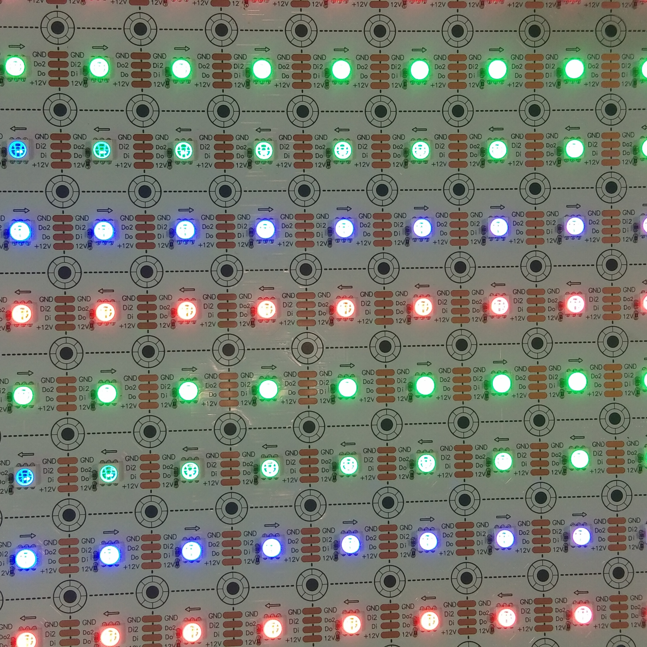 24x48cm 2025 DMX Pixel Flex LED Panel Sheet RGB(W) UCS2903 Backlighting for KTV Counter Table Super-markets Dimmable