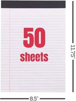 Almohadillas legales con pegamento para Encuadernación superior, cuaderno en espiral, páginas forradas personalizables, papel blanco, Impresión de logotipo de tamaño personalizado, hojas arrancables