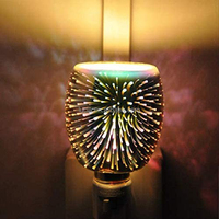 Chauffe-cire électrique en verre 3D, Style feux d'artifice, décoratif, populaire, brûleur de cire, lampe, veilleuse