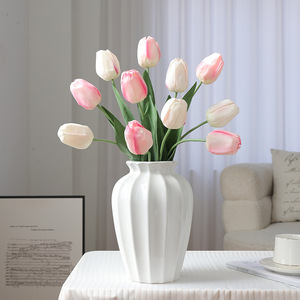 Flor Artificial de Tulipán de Seda, Tallo Único, Tacto Natural, Decoración para el Hogar, Accesorio de Fotografía - Product Image 3