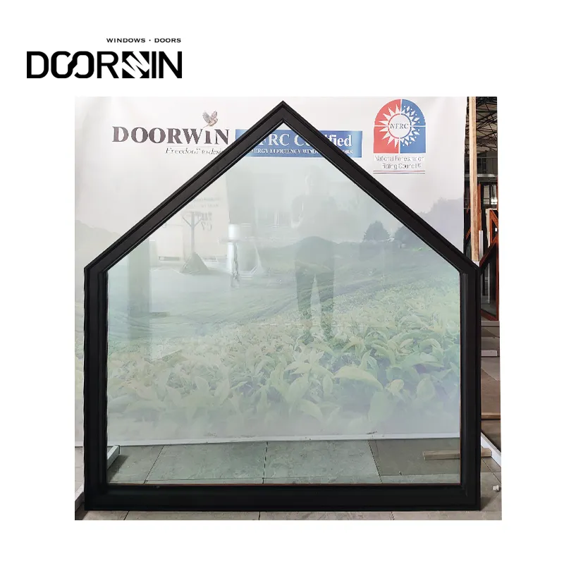 Doorwin Hurricane Impact Bulletproof Double Glazed Window With Customized Thermal Break Aluminum Fixed Window For House