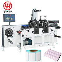HJMQ-420 neue Design 2 Station Label Aufkleber Blank Papierrolle Rotary Stanz maschine mit Web Guide Fotozellen