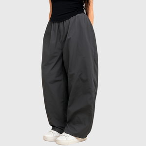 Pantalones bombachos de secado rápido impermeables ligeros de estilo StreetWear para mujer, pantalones bombachos informales con lazo de carga y viento arrugado - Product Image 4