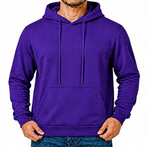 Sweat-shirt à capuche en polaire pour homme, couleur unie, coupe classique, décontracté, pour l'automne - Product Image 1