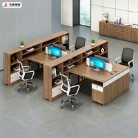 JIUSHUN Mobilier de bureau modulaire moderne et personnalisé, postes de travail minimalistes pour 2, 4, 6 ou 8 personnes