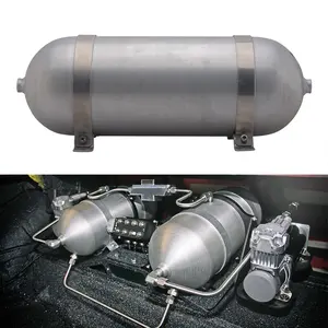 3 galloni di alluminio Senza Soluzione di Continuità di aria cilindro serbatoio d'aria pneumatic air sistema di sospensione tunning parti del veicolo