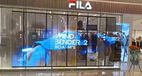 Écran publicitaire LED transparent holographique à panneaux fins pour intérieur avec prise en charge SDK pour l'animation et les graphiques, mur vidéo