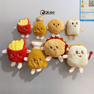En gros, Aimants de réfrigérateur en peluche de la série Mini Fast Food, motifs Hamburger et Frites de dessin animé - Product Image 1