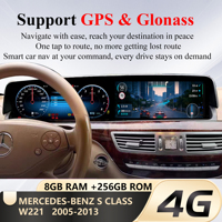 Lecteur multimédia DVD de voiture Android pour Mercedes-Benz Classe S W221 2005-2014 Lecteur DSP Écran numérique 24,6 pouces