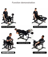 Appareil de musculation commercial multifonctionnel assis pour curls et extensions des jambes, et presse à jambes à charge libre