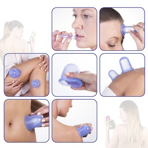 Lot de 4 ventouses en silicone réutilisables pour le corps et le visage – Kit d'outils manuels en gros - Product Image 5