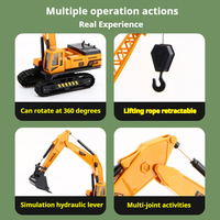 Camion de chantier jouet pour enfants, modèle d'ingénierie en métal moulé sous pression, mélangeur à béton à friction, vente en gros