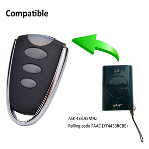 รีโมทคอนโทรลอเนกประสงค์ <span class=keywords><strong>RF</strong></span> <span class=keywords><strong>3</strong></span> ปุ่ม แบบเรียนรู้/รหัสคงที่/รหัสกลิ้ง/รหัสโคลน พร้อมแบตเตอรี่และตะขอโลหะสำหรับประตูโรงรถ ขายส่ง - Product Image 6