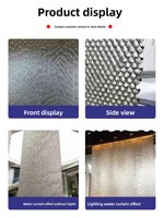 Cortina de Agua Moderna Baishui, Malla de Acero Inoxidable Personalizable, Cascada de Agua con Flujo de Alambre, Pantalla de Agua, Fuente para Interiores y Exteriores