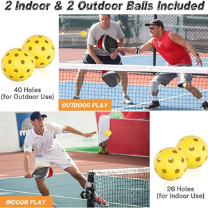 Ensemble de sport de plein air Jstar, comprenant 2 raquettes de pickleball en bois légères avec sac de transport et 4 balles - Product Image 6