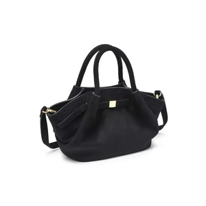 Custom Luxury Women <b>Black</b> Leather PU Winter <b>Crossbody</b> <b>Bag</b> Flap Closure Adjustable Shoulder Strap Lightweight Travel Handbags - Product Image 2