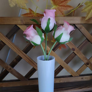 Adorno de lámpara Rosa maceta de flores ambiente luz nocturna lámpara de hogar Decoración de mesa regalo Uionen 2179 - Product Image 5