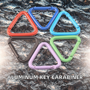 โรงงานผู้ผลิต รับผลิตพวงกุญแจรูปสามเหลี่ยม อลูมิเนียมอัลลอยด์เคลือบด้วยไฟฟ้า สำหรับตั้งแคมป์ เดินป่า และอุตสาหกรรมยานยนต์ - Product Image 2