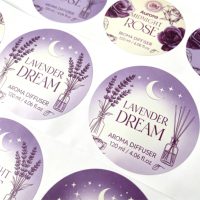 Autocollant imperméable personnalisé, autocollant doré à étiquette privée, en rouleau, adapté aux boîtes de cosmétiques et aux flacons de parfum