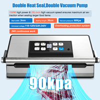 Système d'étanchéité puissant Wallepac Machine à sceller sous vide manuelle à double thermoscellage avec coupeur intégré et stockage des sacs 1 rouleau de sac