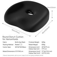 Coussin de bureau ergonomique en mousse à mémoire de forme pour les hémorroïdes, conçu pour soulager la fatigue du dos, du coccyx et des fesses