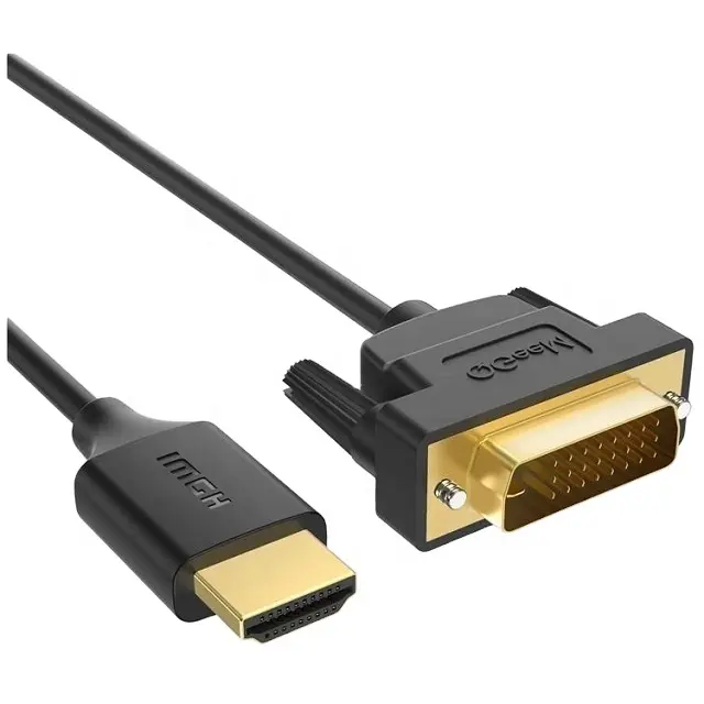 QGeeM Bi Directional 4K DVI to HDMI cable Support 1080P for Raspberry Pi, Roku, Xbox One, Laptop, Graphics Card