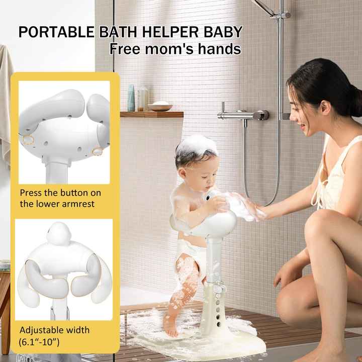 Bañera de bebé ajustable con soporte | Soporte de pie para ducha de baño
