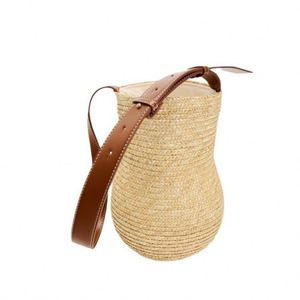Nouveau sac en paille en forme de gourde 2024, mini sac tendance pour femme en paille de blé, sac de plage pour les vacances - Product Image 4