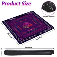 Tapis de jeu de mahjong personnalisé imprimé, antidérapant, en caoutchouc, imperméable, facile à nettoyer, tapis de jeu de mahjong américain avec sac de transport