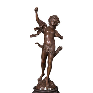 Statue de Cupidon en bronze classique-Sculpture élégante du dieu romain de l'<span class=keywords><strong>amour</strong></span>-Cadeau de <span class=keywords><strong>d</strong></span>écoration intérieure - Product Image 1