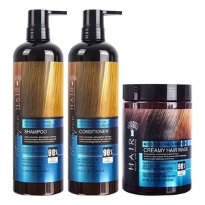 Shampooing professionnel à la kératine et à l'huile d'argan marocaine sans sulfate <span class=keywords><strong>pour</strong></span> salon de coiffure bouclés, droits et secs, abîmés - Product Image 2