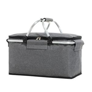 Cesta Refrigeradora para Picnic al Aire Libre, Aislada, de Gran Capacidad para 4 Personas, con Cierre, Plegable, Portátil, Bolsa de Hielo para Llevar, para Frutas y Almuerzos - Product Image 5