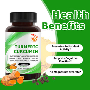 Cápsulas de Hierbas Naturales al por Mayor de Fábrica con Extracto de Cúrcuma y Pimienta Negra, Cápsulas de Curcumina que Apoyan la Función Cognitiva - Product Image 2