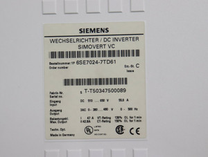 Simovert 6SE70247TD61 CUVC ampProfibus <span class=keywords><strong>EstC</strong></span> Original, Nuevo de Fábrica, en EXCELENTE ESTADO para PLC - Product Image 5