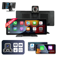 Écran tactile IPS sans fil CarPlay de 10,26 pouces, Android Auto, WIFI, FM, BT 5.0, caméra de recul, lecteur multimédia DVR, AUX