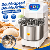 Mélangeur à spirale commercial à double vitesse et double action en acier inoxydable pour la production de pâte à boulangerie, à pizza et à pain