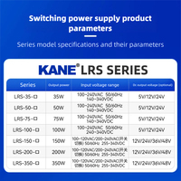 Série LRS 35W-500W Alimentation à découpage 110V/220V AC à DC 12V 24V 36V 48V 1.5A 4.2A 6A 3A LED Driver CCTV Smps Transformers