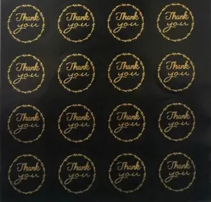 Top Selling Waterproof Matte Self-Adhesive Custom Printing Order Vinyl Logo Stickers Gold Foil Stamping Tea Label