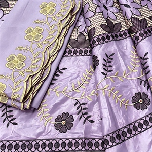 Tissu <span class=keywords><strong>Bazin</strong></span> Riche 100% Coton, Matière en Dentelle Brodé Africain pour <span class=keywords><strong>Robe</strong></span> de Mariée et Artisanat de <span class=keywords><strong>Couture</strong></span> - Product Image 6