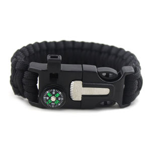 Wholesale Custom Camping Hiking Emergency Gear Quick Release <strong>Buckle</strong> Survival <strong>Whistle</strong> Compass Paracord Bracelet - Product Image 4