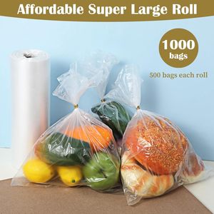 Plastic Produce Bags Roll 9.8 X 13.8 In Clear PE For Fruits <b>Vegetables</b> Bread Kitchen <b>Storage</b> - Product Image 4