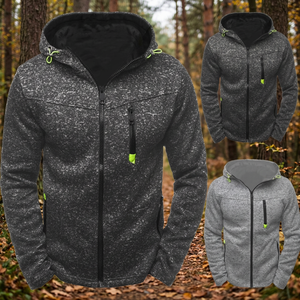 <b>Men's</b> Hooded Zip Up Sweatshirt Polyester <b>Fleece</b> <b>Jacket</b> Breathable Windproof Casual Streetwear for Autumn Winter - Product Image 3