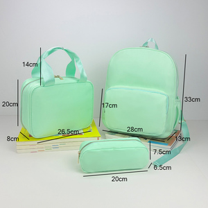 Stoney Clover personnalisé bricolage lettre patchs retour à l'école étanche Nylon refroidisseur boîte à déjeuner porte-crayon sac à <span class=keywords><strong>dos</strong></span> ensemble - Product Image 2