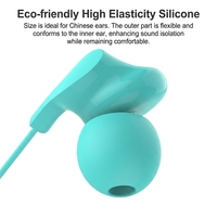 Earphone USB-C TKT Stable Wired Connection dengan Mikrofon, Kualitas Panggilan Jernih, Headset In-ear Tipe-C untuk Rapat dan Obrolan Suara