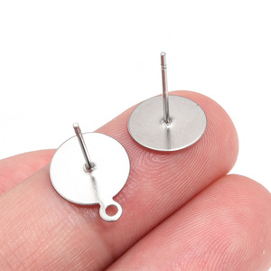 304 Stainless Steel Flat <b>Stud</b> <b>Earrings</b> DIY Jewelry Accessories Flat Head <b>Studs</b> For Ear Needles Unisex Everyday Wear - Product Image 3