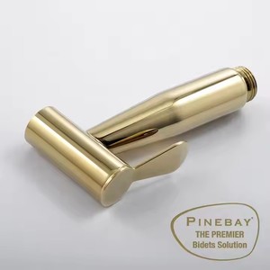 PINEBAY из нержавеющей стали циркониевая Золотая ванная комната Shattaf мусульманский душ ручной набор туалетных Биде Распылитель - Product Image 3